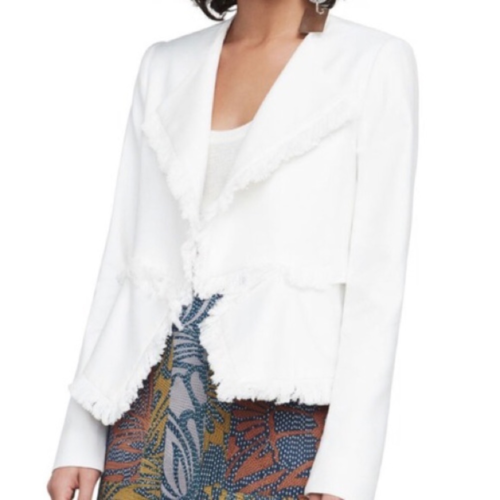 BCBG Max Azria Wade Tiered Fringe Jacket